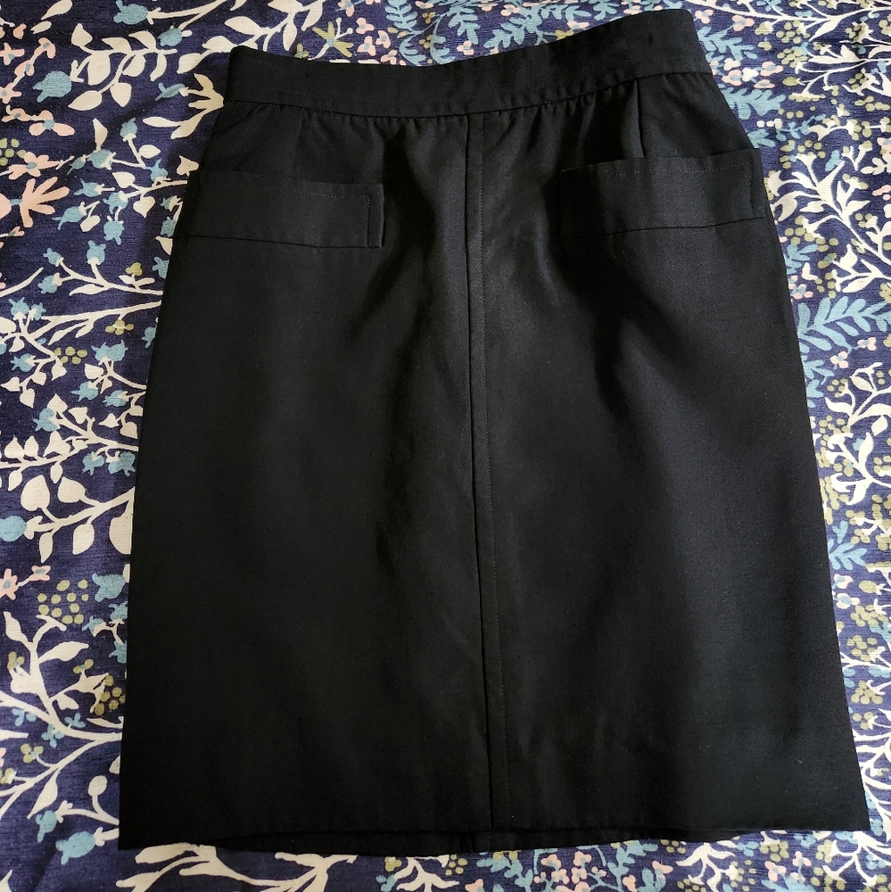 Yves St Laurent Rive Gauche Vintage Black Skirt with Pockets Size 40/Small